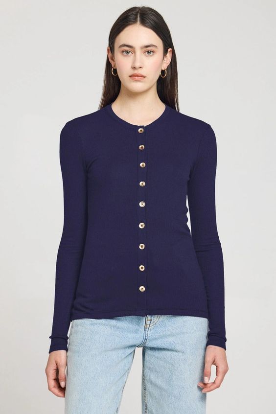 Goldie Cece Cardigan in Navy