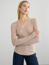 Load image into Gallery viewer, Margaret O&#39;Leary Waffle V-Neck
