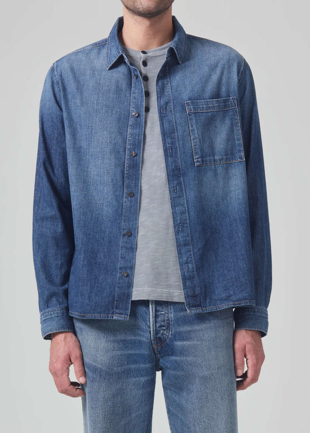 COH Rework Chambray Shirt in Nile