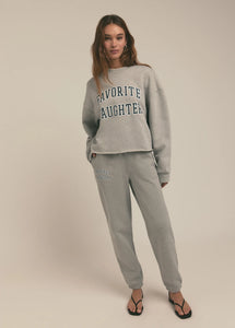 Favorite Daughter Cropped Collegiate Sweatshirt